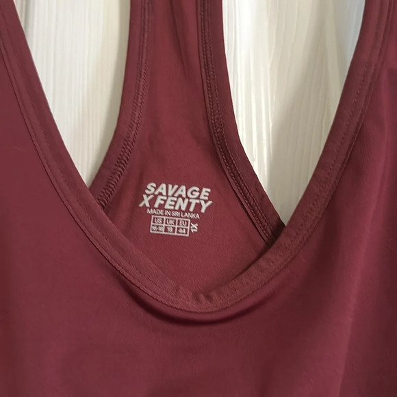 NWT Savage X Fenty Lineup Low-Impact Sports Bra | Size: 1X 16/18 Red Cocoa - Picture 4 of 8